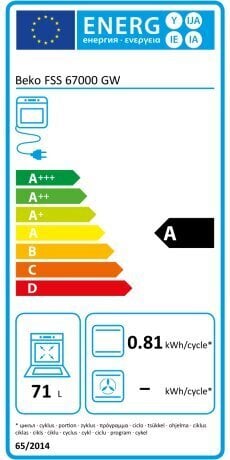 Beko COCI. FSS67000GW 4F цена и информация | Elektripliidid | hansapost.ee