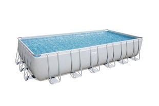 Каркасный бассейн с фильтром для воды Bestway Power Steel, 732x366x132 см, серый цена и информация | Бассейны | hansapost.ee