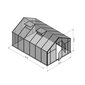 Alumiinium / polükarbonaadist kasvuhoone SANUS XL-12 hind ja info | Kasvuhooned ja peenrakastid | hansapost.ee