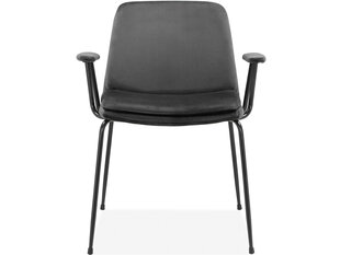 Комплект из 2-х стульев с подлокотниками Notio Living Heino, серый/черный цена и информация | Стулья для кухни и столовой | hansapost.ee