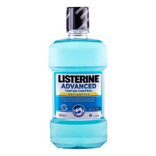 Listerine Mouthwash Advanced Tartar Control suuvesi 500 ml hind ja info | Hambaharjad, hampapastad ja suuloputusvedelikud | hansapost.ee