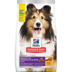 Hills Canine Adult Sensitive Stomach & Skin для пищеварения и блеска шерсти для собак средних пород с курицей, 14 кг цена и информация | Сухой корм для собак | hansapost.ee