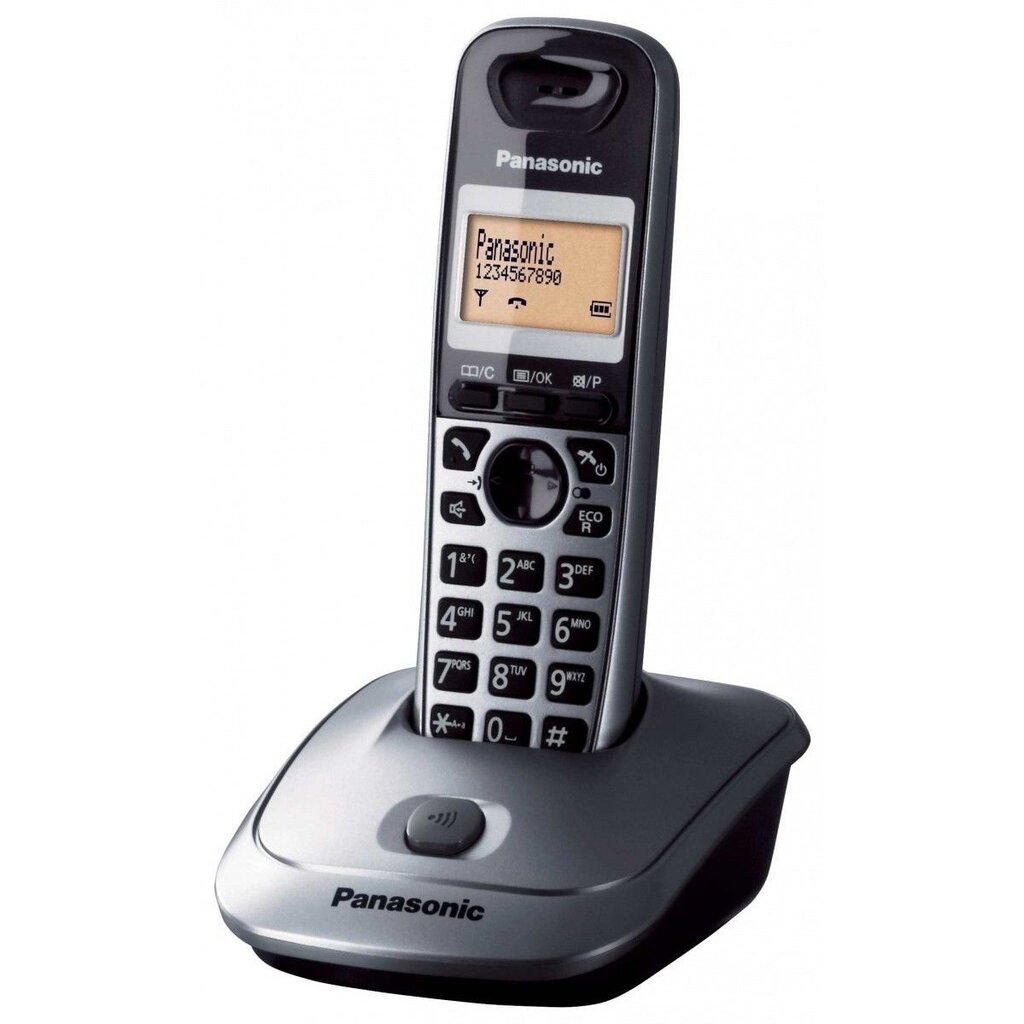 Panasonic KX-TG2512, hõbedane цена и информация | Lauatelefonid | hansapost.ee