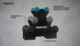 Неопреновые гантели AVENTO 42DH  2x1kg, 2x2kg, 2x3kg цена и информация | Грузы, гантели, грифы | hansapost.ee