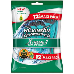 Ühekordne pardel Wilkinson Sword Wilkinson Xtreme3 ​​Pure Sensitive 12 tk hind ja info | Wilkinson Parfüümid, lõhnad ja kosmeetika | hansapost.ee