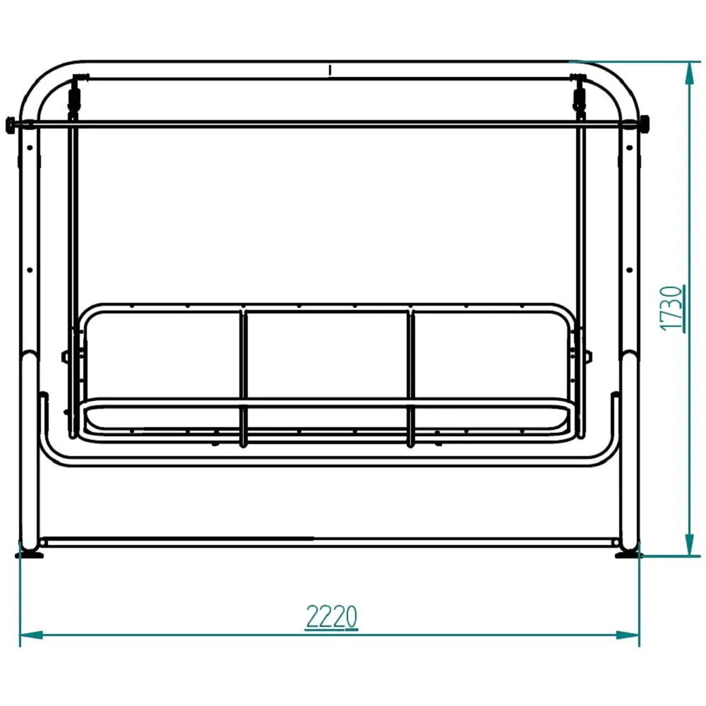 Lahtikäiv kiik Patio Venezia Lux D048-06FB, hall hind ja info | Aiakiiged | hansapost.ee