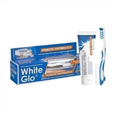 Отбеливающая зубная паста с пробиотиками white glo probiotic extra, 150 г + зубная щетка цена и информация | Зубные щетки, пасты | hansapost.ee
