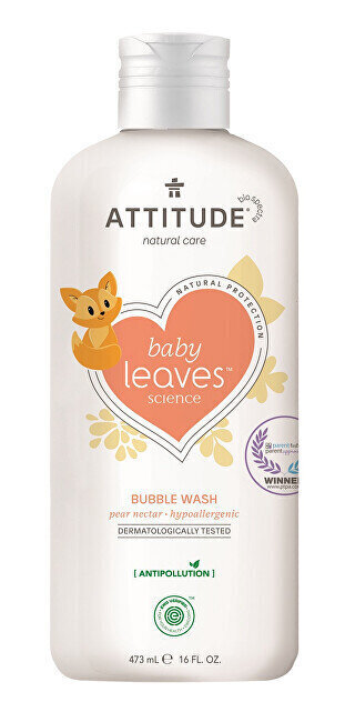 Attitude Baby Leaves Bubble Wash Pear Nectar - Pesu- ja vannivaht beebidele ja väikelastele 473 ml hind ja info | Laste ja ema kosmeetika | hansapost.ee