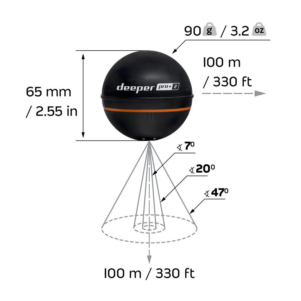 Sonar Deeper Smart Sonar PRO+ 2 цена и информация | Nutiseadmed ja lisatarvikud | hansapost.ee