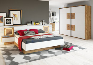 Кровать Szynaka Meble Sierra, коричневый/белый цена и информация | Кровати | hansapost.ee