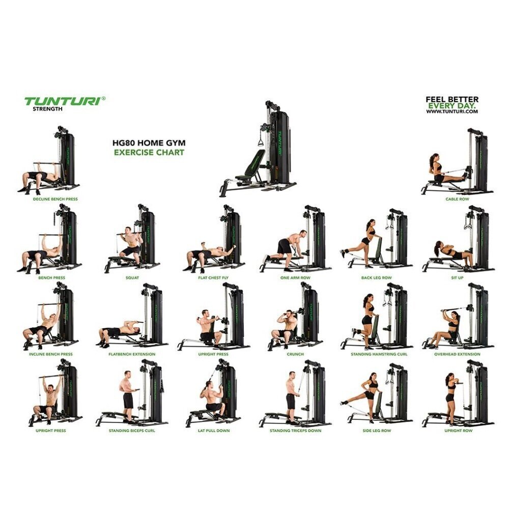 Multifunktsionaalne trenažöör Tunturi HG80 Home Gym hind ja info | Treeningkeskused | hansapost.ee