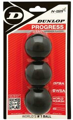 Skvošo kamuoliukai Dunlop Progress 3-blister hind ja info | Squash | hansapost.ee