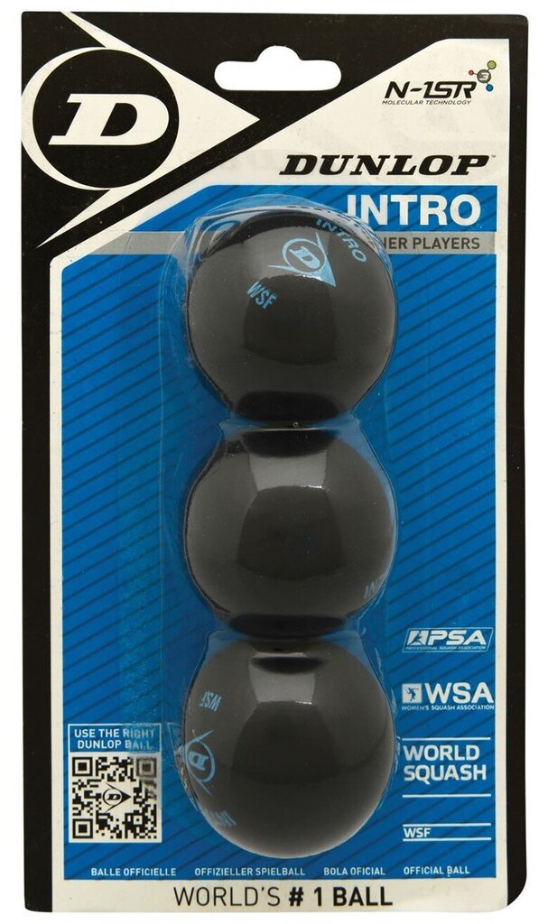 Squashi pallid Dunlop Intro 3-blister hind ja info | Squash | hansapost.ee