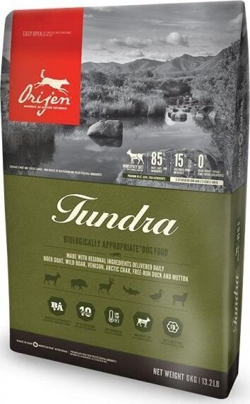 Orijen täissööt, Dog tundra 2kg hind ja info | Koerte kuivtoit ja krõbinad | hansapost.ee