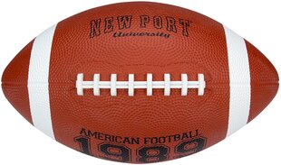 Мяч для американского футбола New Port 16RI, коричневый/белый/черный, 26 см цена и информация | Игрушки (пляж, вода, песок) | hansapost.ee