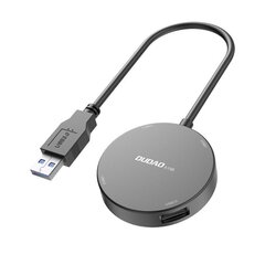 HUB переходник-разветвитель + кабель Dudao 4in1 USB - 1x USB 3.2 Gen 1 / 3x USB 2.0, черный (A15B) цена и информация | Адаптеры, USB-разветвители | hansapost.ee