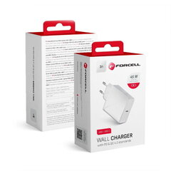 Forcell 45W 3A USB C Plug (Type-C) Quick charge (Android), Power delivery (iOS) цена и информация | Кабели для телефонов | hansapost.ee