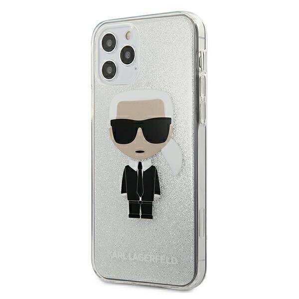 Telefoniümbris Karl Lagerfeld Glitter Ikonik Silver iPhone 12 Mini цена и информация | Telefonide kaitsekaaned ja -ümbrised | hansapost.ee