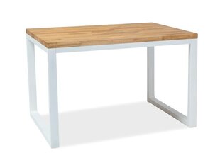Стол Signal Meble Loras II, 180x90 см, коричневый/белый цена и информация | Кухонные и обеденные столы | hansapost.ee