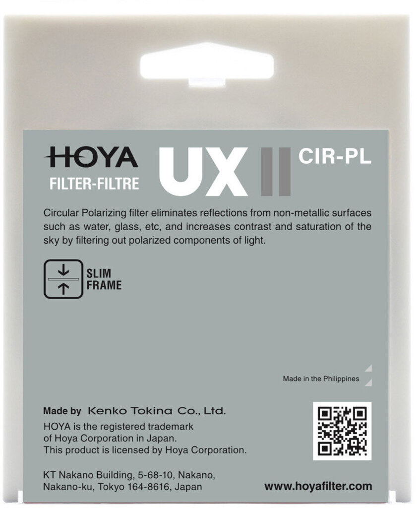 Hoya filter ringpolarisatsioon UX II 46mm hind ja info | Fotoaparaatide filtrid | hansapost.ee