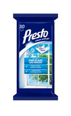Влажные салфетки для окон Presto Clean, 30 шт. цена и информация | Чистящие средства | hansapost.ee