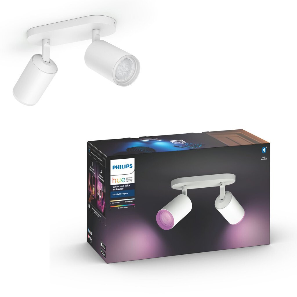 Philips Hue Fugato nutikas valge kohtvalgusti 2x5.7W hind ja info | Laelambid | hansapost.ee