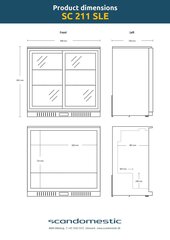 Scandomestic SC211SLE, vitriinkülmik, 87 cm цена и информация | Холодильники | hansapost.ee