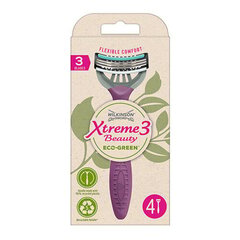 Wilkinson Sword Ühekordne raseerija naistele Xtreme3 ​​Beauty Eco Green 4 tk hind ja info | Wilkinson Hügieenitarbed | hansapost.ee