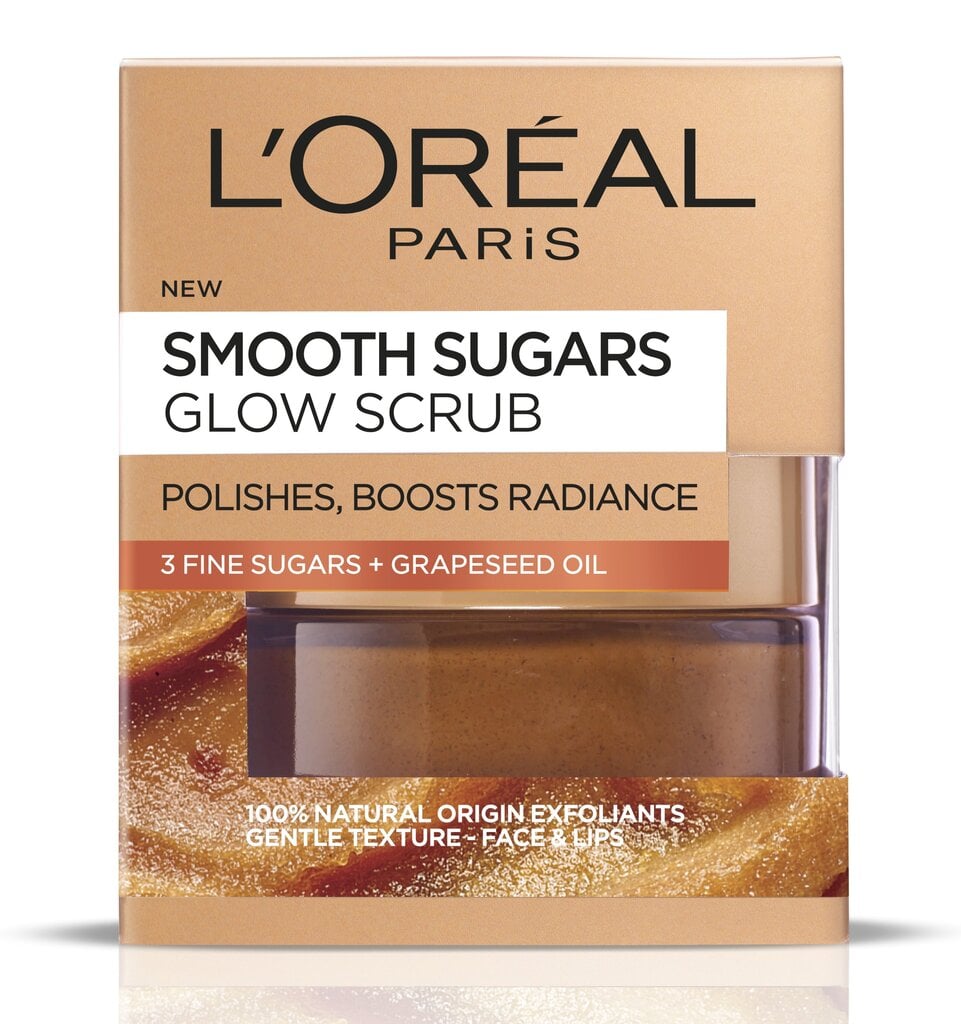 L'Oreal Paris Smooth Sugars sära andev suhkrukoorija hind ja info | Näopuhastusvahendid | hansapost.ee