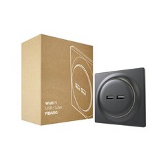 Fibaro Walli N USB Outlet, Black цена и информация | Системы безопасности, контроллеры | hansapost.ee