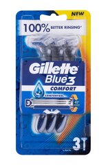 <p>Бритва для мужчин Gillette Blue3 Comfort, 3 шт.</p>
 цена и информация | Gillette Гигиенические товары | hansapost.ee