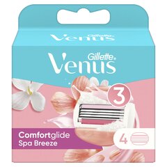 Сменные кассеты для бритья Gillette Venus Breeze, 4 шт. цена и информация | Gillette Духи, косметика | hansapost.ee