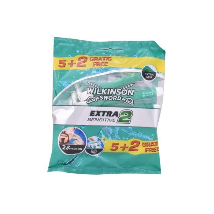 Wilkinson Sword Extra 2 Sensitive raseerija meestele 5 tk hind ja info | Raseerimisvahendid | hansapost.ee