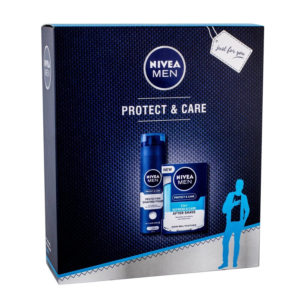 Komplekt Nivea Men Protect & Care meestele: raseerimisjärgne palsam 100 ml + raseerimisgeel 200 ml hind ja info | Raseerimisvahendid | hansapost.ee