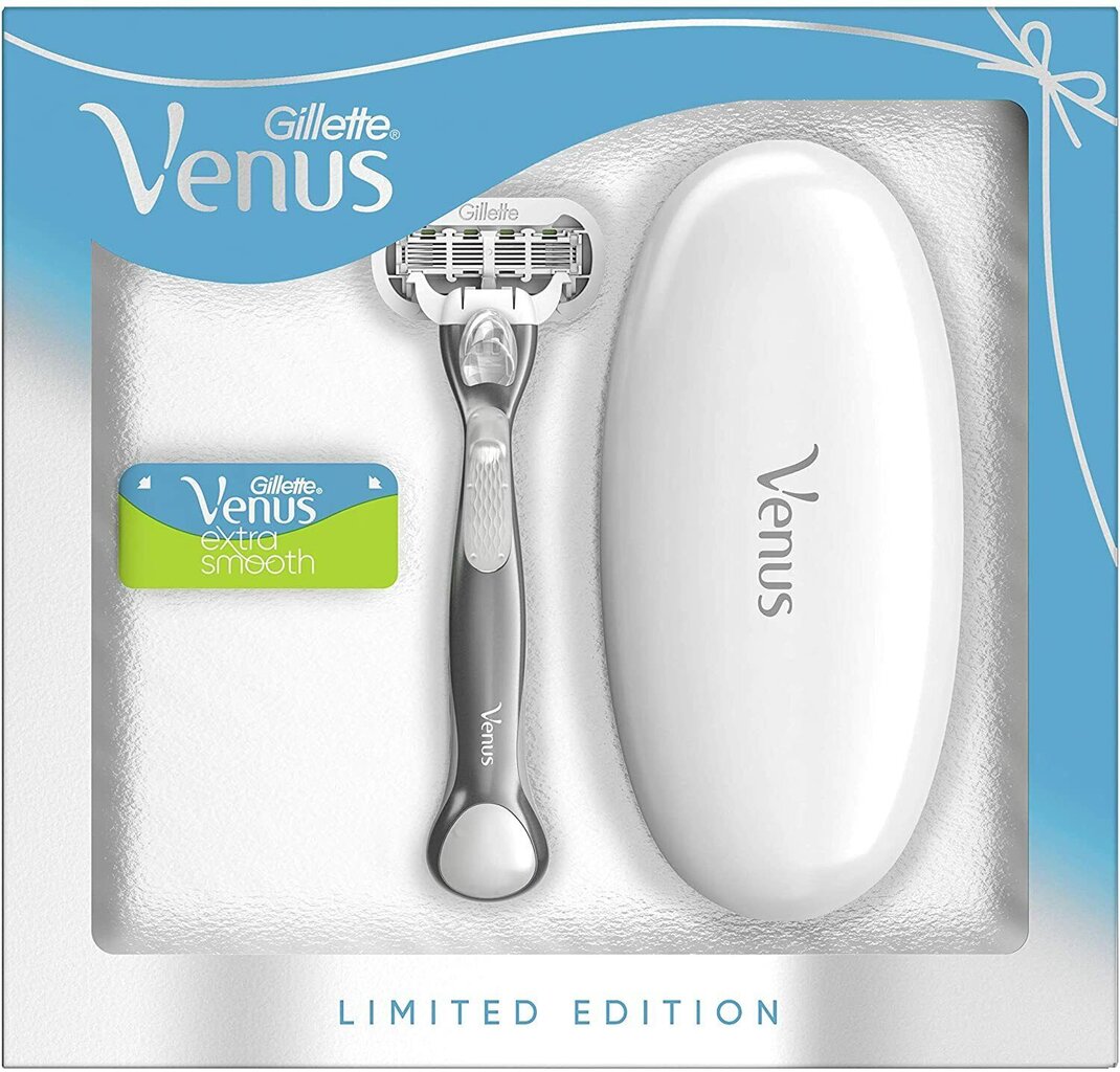Komplekt Gillette Venus Extra Smooth Platinum: raseerija 1 tk + raseerija vahetatav pea 1 tk + ümbris цена и информация | Raseerimisvahendid | hansapost.ee