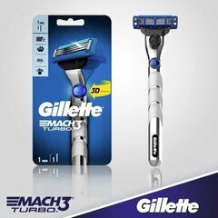 Бритва мужская Gillette Mach3 Turbo 1 шт. цена и информация | Gillette Духи, косметика | hansapost.ee