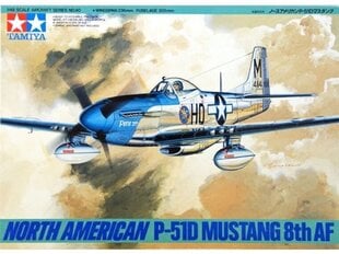 Сборная пластиковая модель Tamiya - North American P-51D Mustang 8th AF, 1/48, 61040 цена и информация | Конструкторы и кубики | hansapost.ee