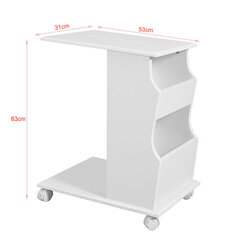 Столик на колесах SoBuy FBT67-W, белый цена и информация | SoBuy Мебель для гостиной | hansapost.ee