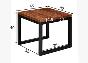 Кофейный столик Abilaud 45, черный цена и информация | Журнальные столики | hansapost.ee