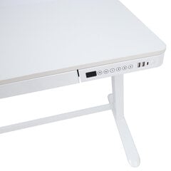 Письменный стол регулируемый с 1-мотором ERGO, белый цена и информация | Компьютерные, письменные столы | hansapost.ee