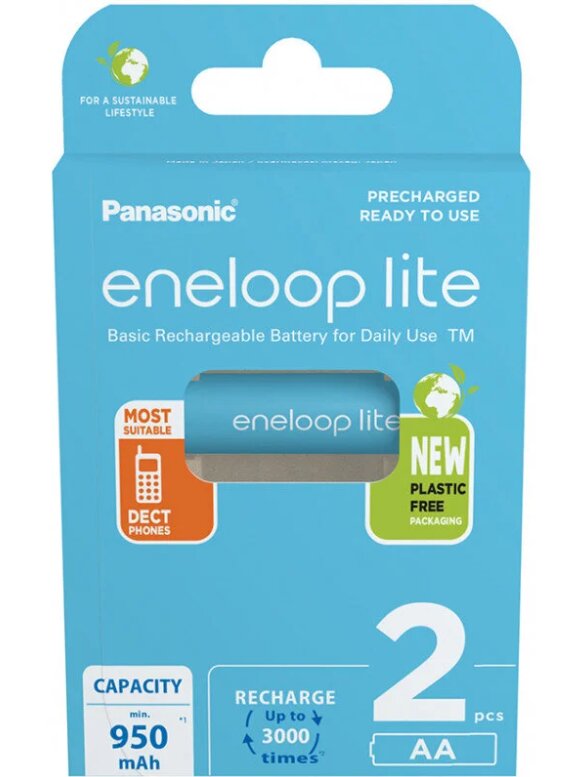 Eneloop Akud Panasonic BK-3LCCE / 2BE (2 tk.) цена и информация | Patareid | hansapost.ee