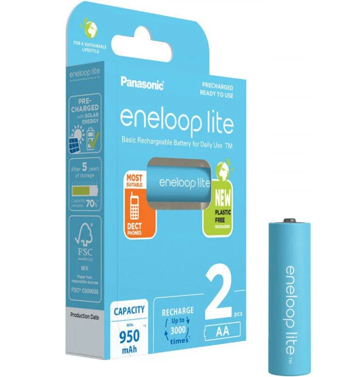 Eneloop Akud Panasonic BK-3LCCE / 2BE (2 tk.) цена и информация | Patareid | hansapost.ee