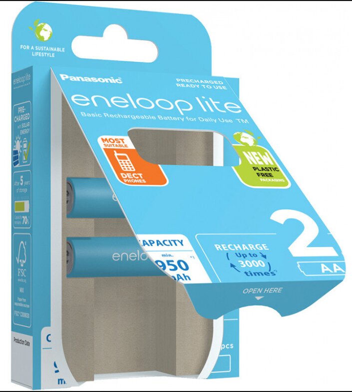 Eneloop Akud Panasonic BK-3LCCE / 2BE (2 tk.) цена и информация | Patareid | hansapost.ee