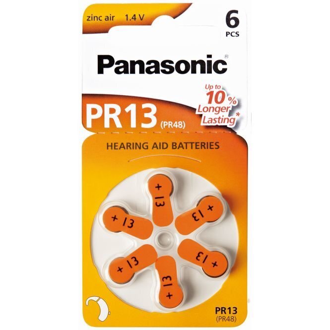 Panasonic patarei Zinc-Air PR13H-LB, 6 tk hind ja info | Patareid | hansapost.ee