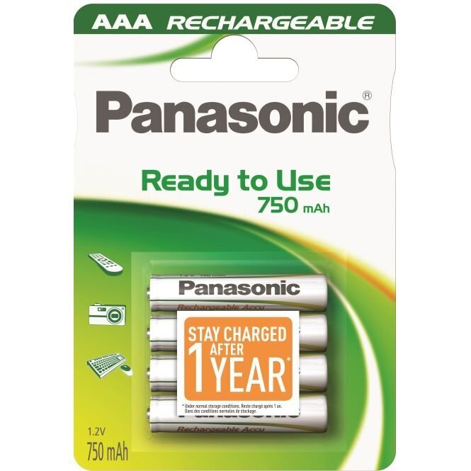 Panasonic patarei Ready To Use HR03 (AAA) 750 mAh hind ja info | Patareid | hansapost.ee