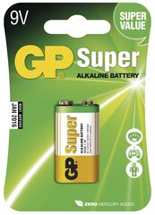 Aккумулятор GP Super 6LR61 (9V) цена и информация | Батарейки | hansapost.ee
