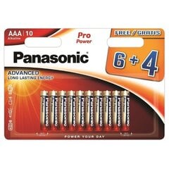 Patareid Panasonic LR03PPG/10B (6+4 tk) hind ja info | Panasonic Remondikaubad, sanitaartehnika ja kütteseadmed | hansapost.ee