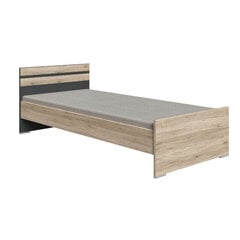 Кровать Cariba, 90x200 см, коричневый/серый цена и информация | Кровати | hansapost.ee