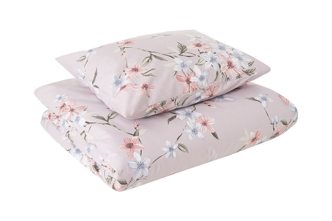 Tekstiilikompanii voodipesukomplekt Blossom, hall, 200 x 210 cm + 2 padjapüüri 50 x 60 cm hind ja info | Voodipesukomplektid | hansapost.ee