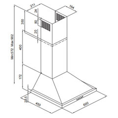 Berk BHD 2240 WH 60 цена и информация | Вытяжки на кухню | hansapost.ee